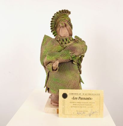 Claudine Hildeberg, Sculpture en céramique.Les...