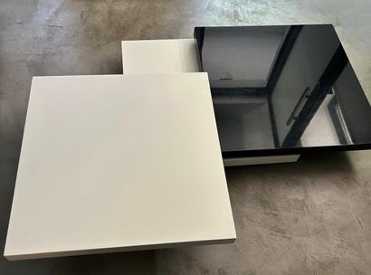 Circa 2000. Coffee table with three tops,...