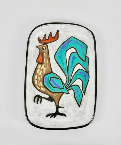 Dijeux Odette (1920-2020). Plat rectangulaire...