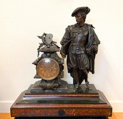 Spectacular regule clock or mantel clock,...
