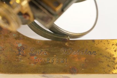 E.LEITZ WETZLAR. Brass microscope in original...