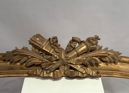 Gilded wood circa 1850. Drapery cover or...