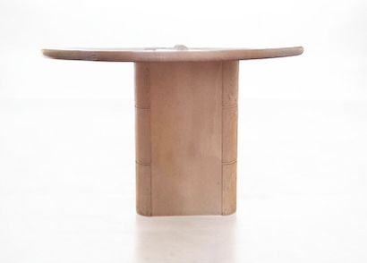 Table de salle à manger en travertin, plateau...