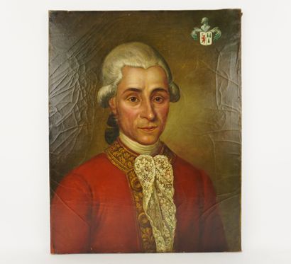 Huile sur toile. Portait d'un gentihomme.
Dimensions...