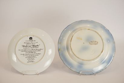 2 earthenware and porcelain plates. Marked:...