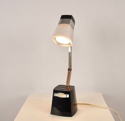 Small lamp in creamy-white Plexiglas, opal...