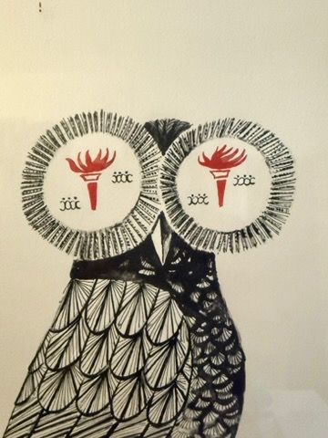 Multiple print of an owl.
Signature to be...