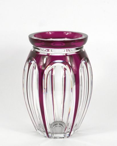 Val Saint Lambert, VSL. White and plum cut...