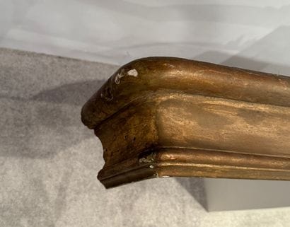 Gilded wood circa 1850. Drapery cover or...