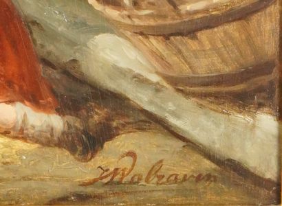 Walraven Jan(1827-1863). Oil on panel. Outdoor...