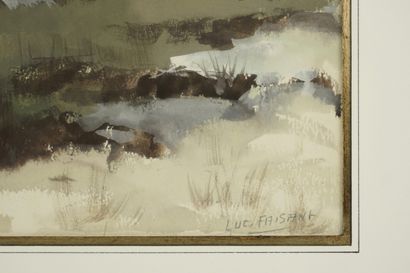 Luc Faisant (1922-).
Aquarelle et gouache...