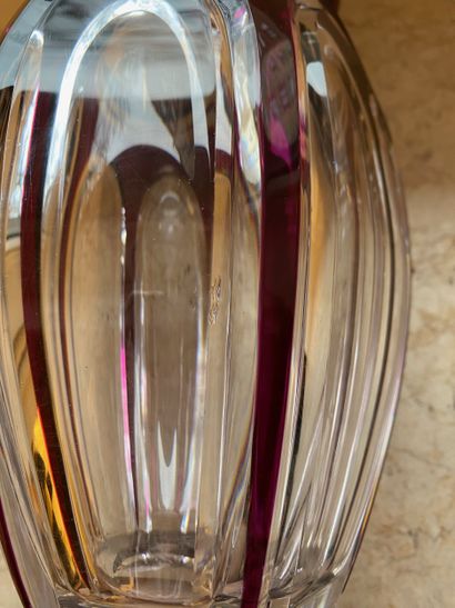 Val Saint Lambert, VSL. White and plum cut...