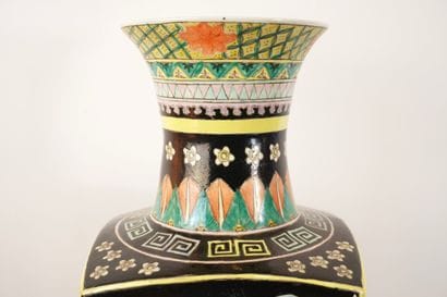 China late 19th century. Black family. 
Porcelain...