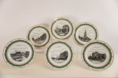 Porcelain plates D 21 cm. Gold highlights....