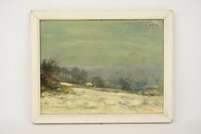 Edmond DELSA (1875-1955). Paysage sous la...