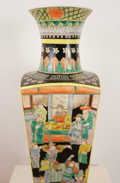 China late 19th century. Black family. 
Porcelain...
