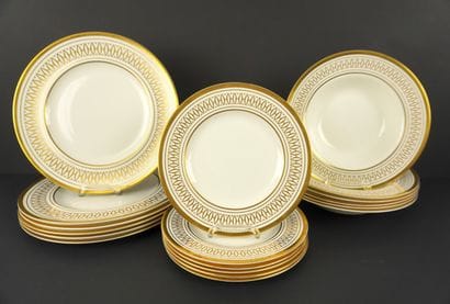 CARTIER. Cartier dinner service. White and...
