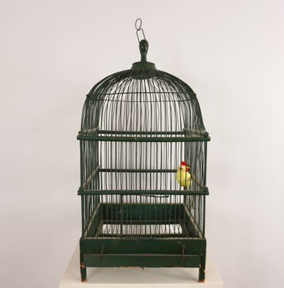 Cage à oiseaux ancienne. H 60 x L 29cm.