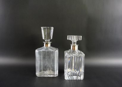 Carafes col en argent. Mod. plat H 26cm....