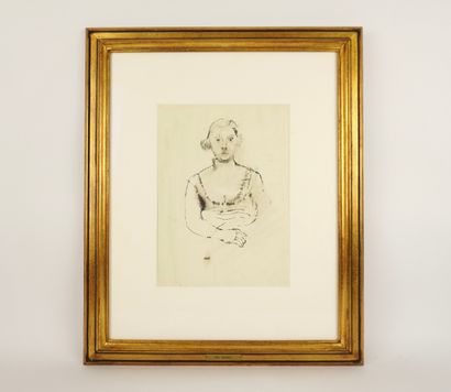 Paul Delvaux (1897-1994). Indian ink drawing,...