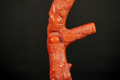 Chine
Corail sculpté représentant un boudha....