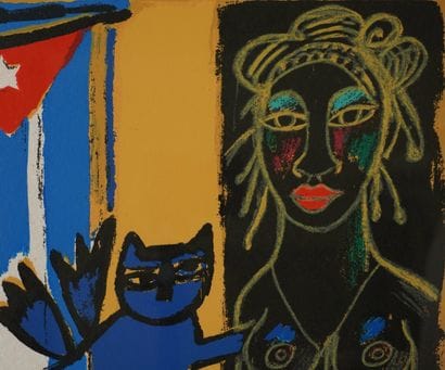 Corneille (1922-2010). Estampe multiple sur...