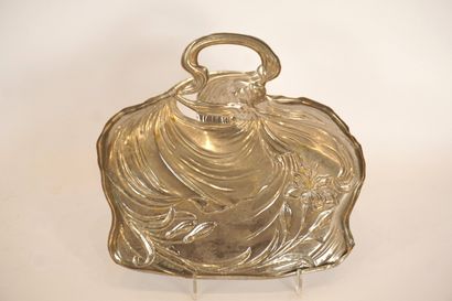 Silver-plated metal. Crumb collector. Art...