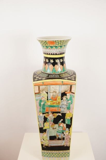 China late 19th century. Black family. 
Porcelain...