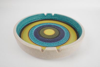 Anonymous 1970. Large round glazed ceramic...