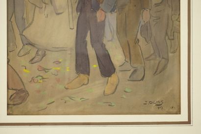 Jacques OCHS (1883-1971). Aquarelle. Signée...