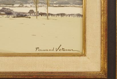 Fernand Vetcour (1908-2001). Paysage sous...