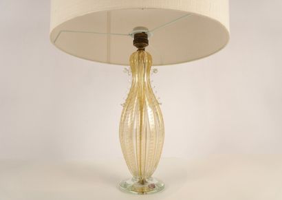 Murano circa 1930. Lamp base with gold powder...