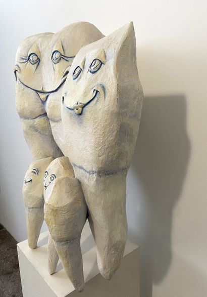 Jean Lequeu (1948-2017). Sculpture en papier...
