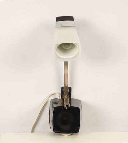 Small lamp in creamy-white Plexiglas, opal...