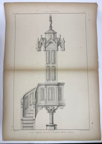 Farde de gravures anciennes sur la menui...