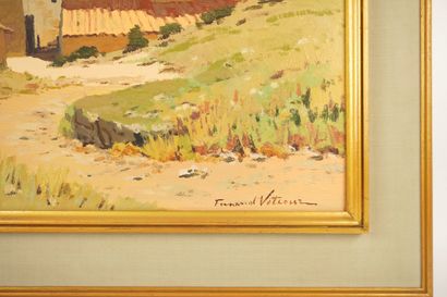 Fernand Vetcour (1908-2001).
Huile sur panneau...
