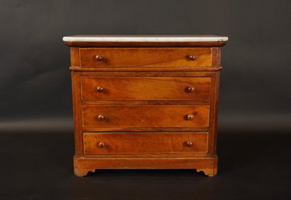 Small chest of drawers for dolls in walnut....