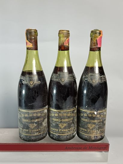 3 Bouteilles CHARMES CHAMBERTIN Grand Cru...