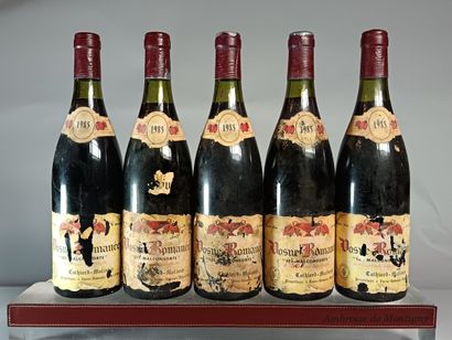5 Bouteilles VOSNE ROMANÉE 1er Cru Les Malconsorts...