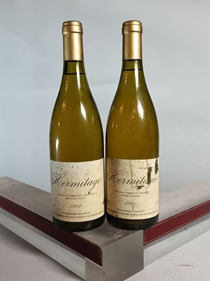 2 Bouteilles HERMITAGE Blanc J.L Grippat...