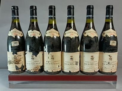 6 Bouteilles HERMITAGE Monier de la Sizeranne...