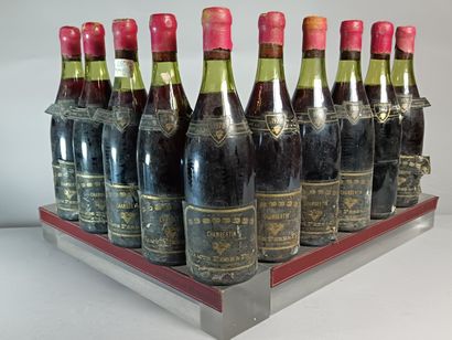 10 Bouteilles CHAMBERTIN Grand Cru 1978 -...