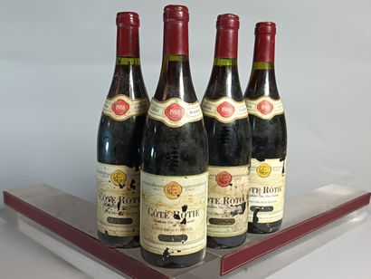 4 Bouteilles CÔTE RÔTIE CÔTE BRUNE et BLONDE...