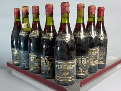 8 Bouteilles MAZY CHAMBERTIN Grand Cru 1989...