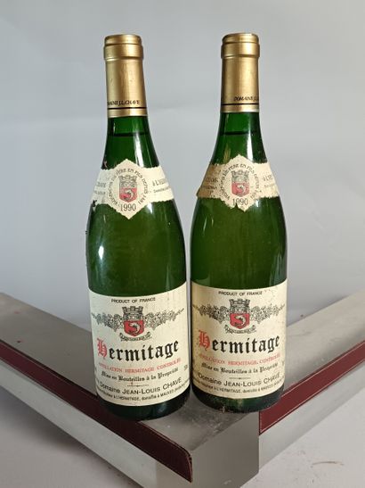 2 Bouteilles HERMITAGE Blanc Jean Louis CHAVE...