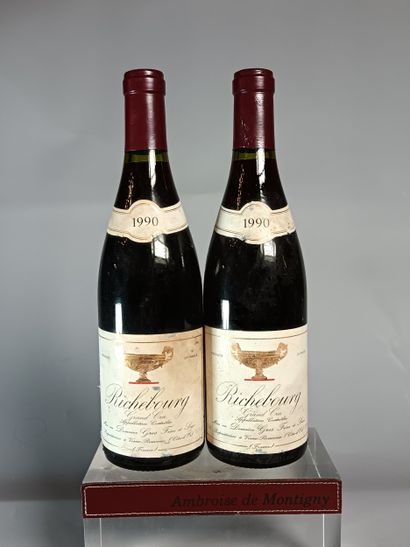 2 Bouteilles RICHEBOURG Grand cru 1990 -...