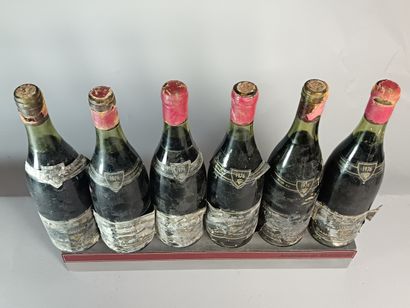 6 Bouteilles CHAMBERTIN Grand Cru 1976 -...