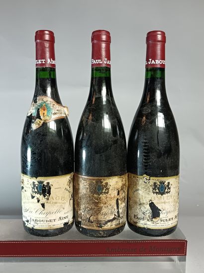 3 Bouteilles HERMITAGE La Chapelle 1990 -...