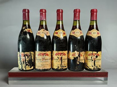5 Bouteilles VOSNE ROMANÉE 1er Cru Les Malconsorts...