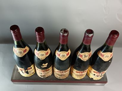 5 Bouteilles VOSNE ROMANÉE 1er Cru Les Malconsorts...